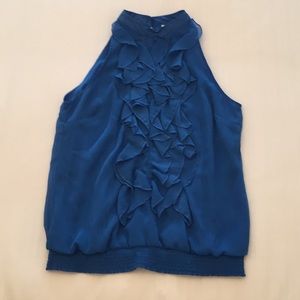 Xhilaration Blouse w/Ruffle Detail - Royal Blue